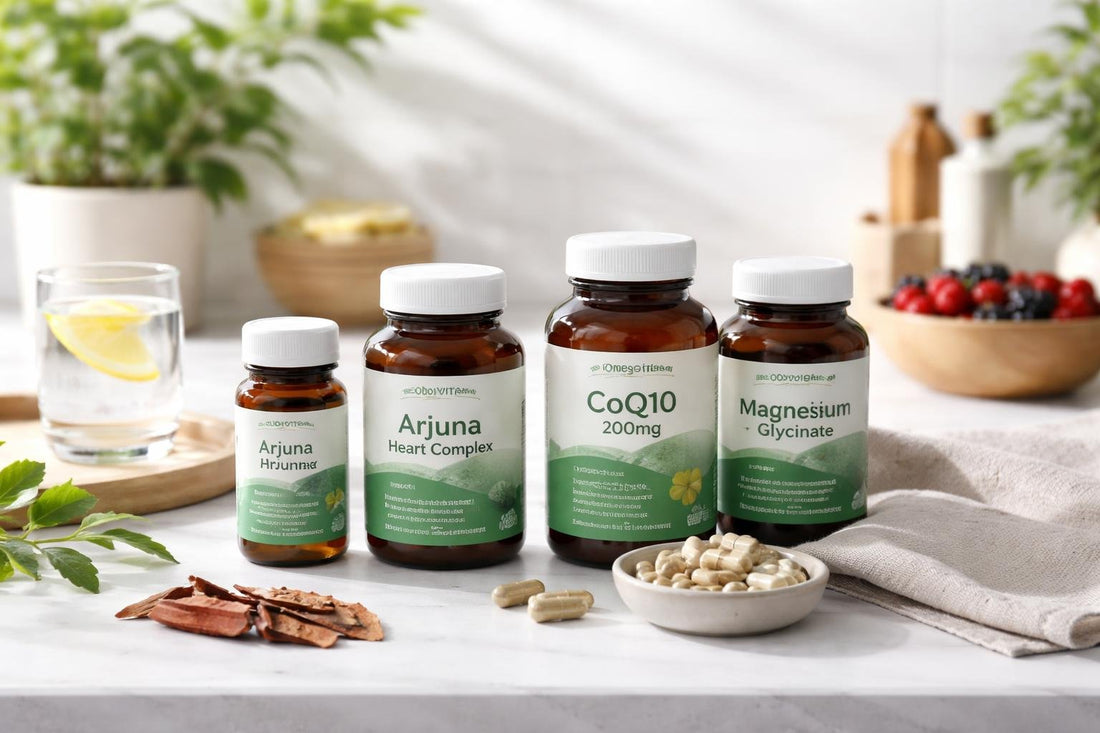 Arjuna cardiovascular support supplements arranged for beginner to advanced