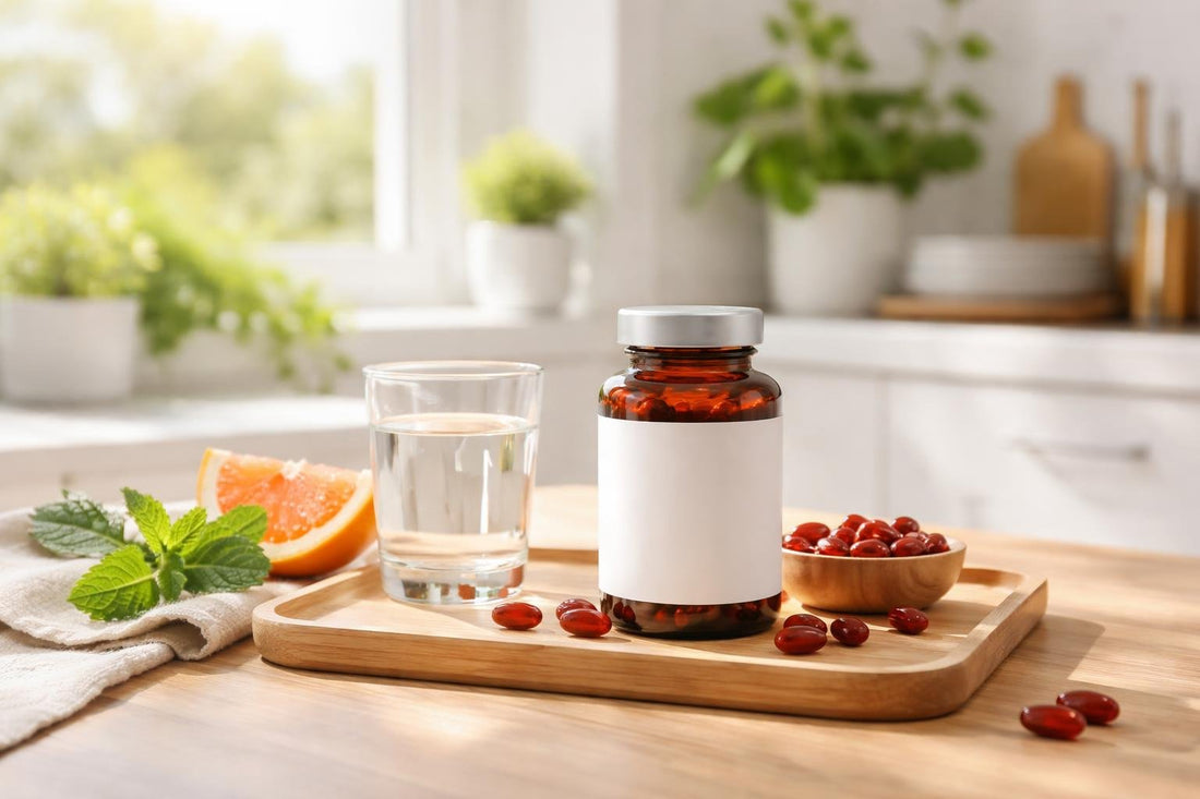 Astaxanthin supplement softgels for seasonal daily antioxidant support