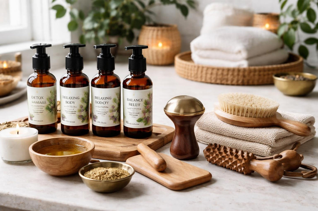 Affordable Ayurvedic massage oils and tools collection