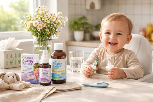 baby using non-drowsy allergy treatment for hayfever