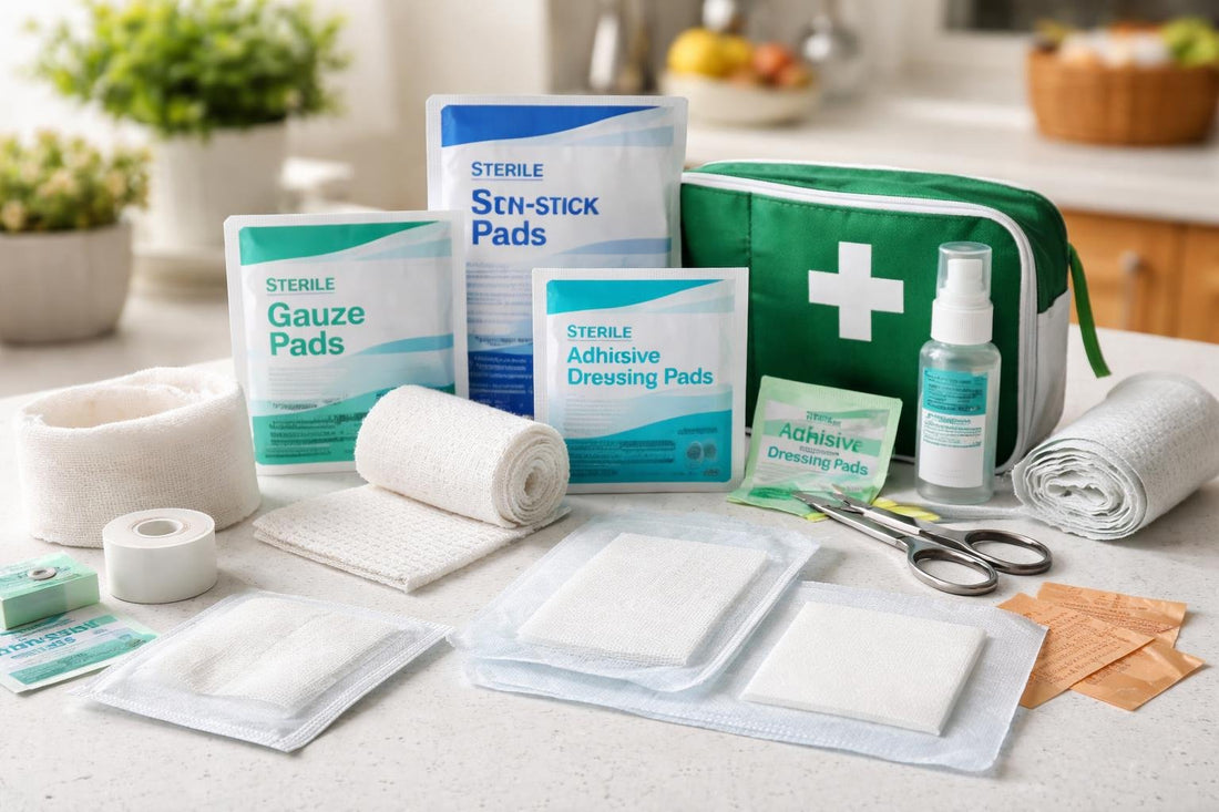 Assorted sterile bandage pads for home and travel kits