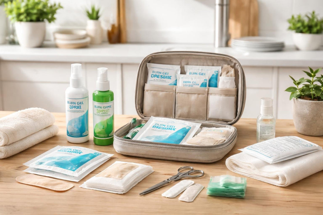 Beginner burn care essentials kit for home and travel