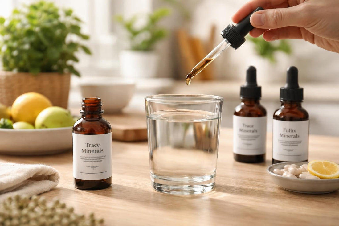 Beginner choosing colloidal mineral supplement drops in water