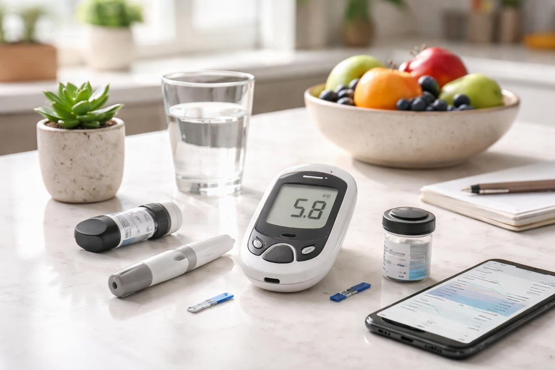 Beginner using a blood glucose meter at home