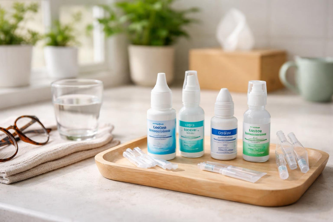 Beginner choosing moisturising eye drops for dry tired eyes