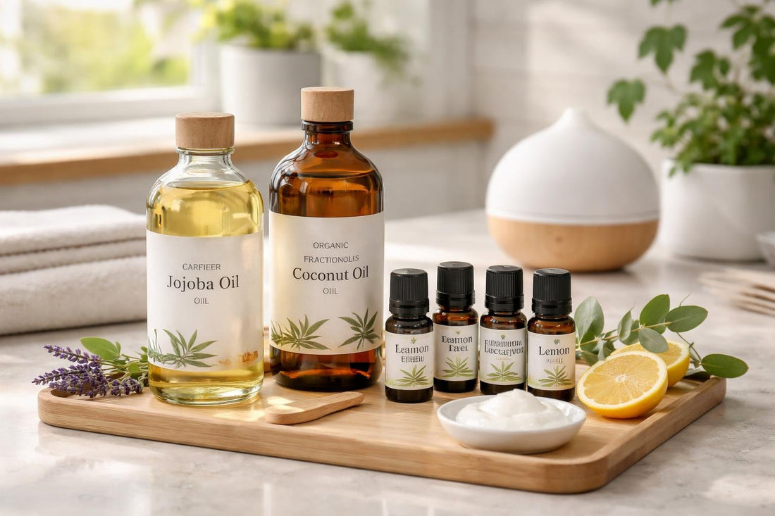 Beginner carrier oils and essential oils starter set