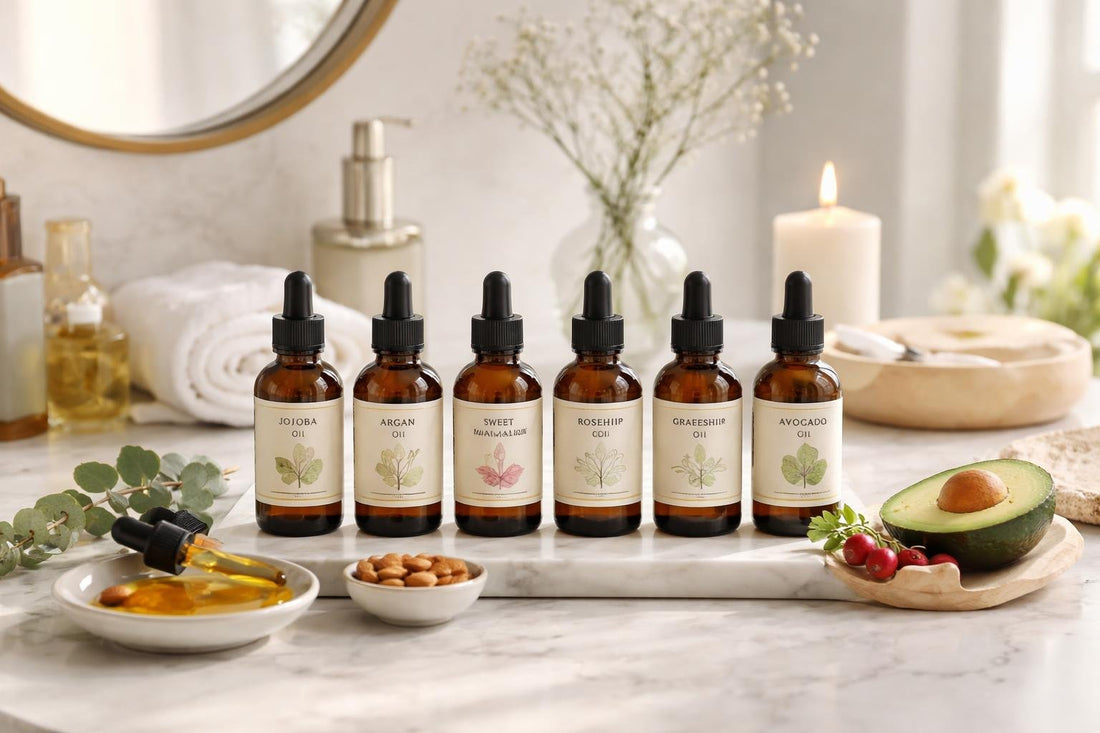 Beginner choosing premium carrier oils range for skincare routine