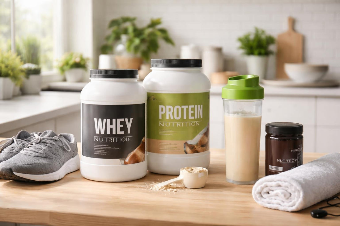 Beginner choosing protein powder blend for gym recovery