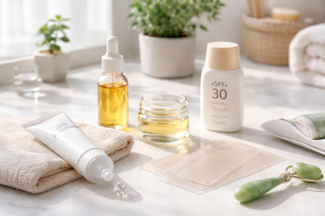 Beginner scar care routine with silicone gel and SPF