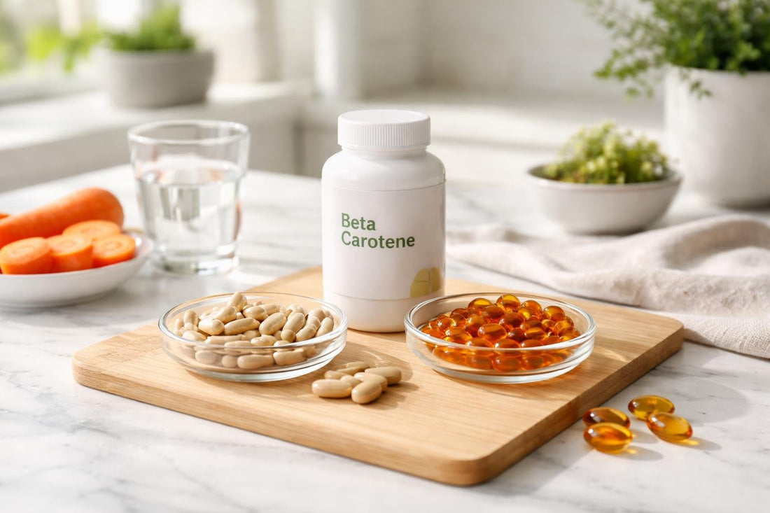 Capsules and softgels for budget beta carotene supplements
