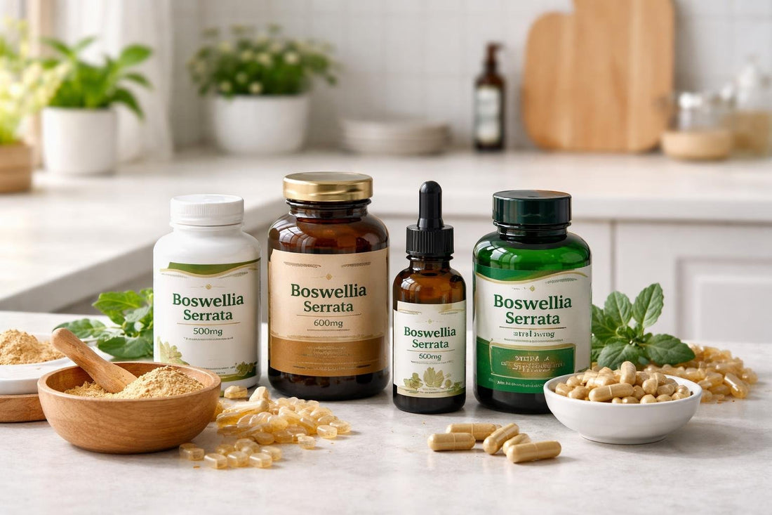 assorted Boswellia Serrata supplements and powder UK