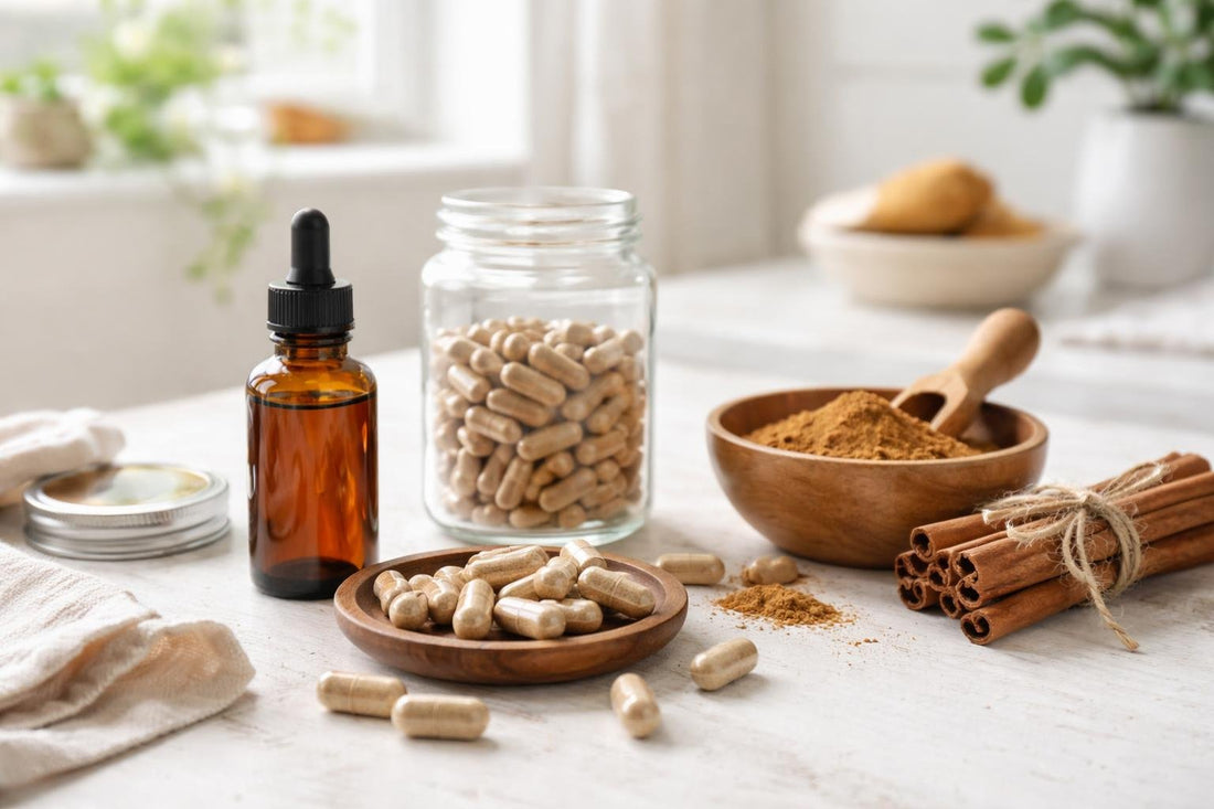 Budget cinnamon herbal supplements in capsules, powder and liquid
