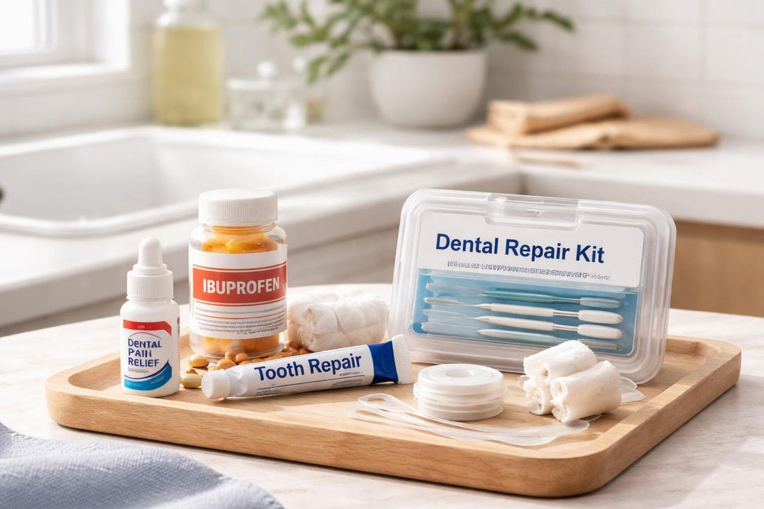 Budget emergency dental care kit for quick at-home relief