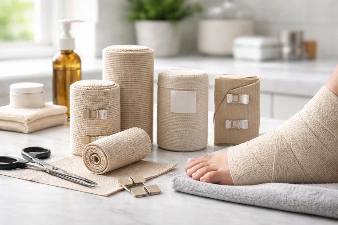Budget elastic bandages for ankle sprain support wrap