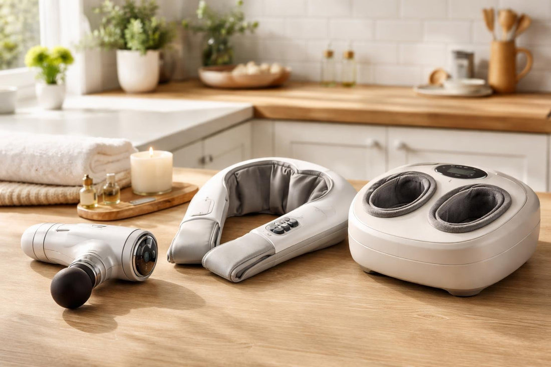 Budget electric massagers laid out for home relaxation