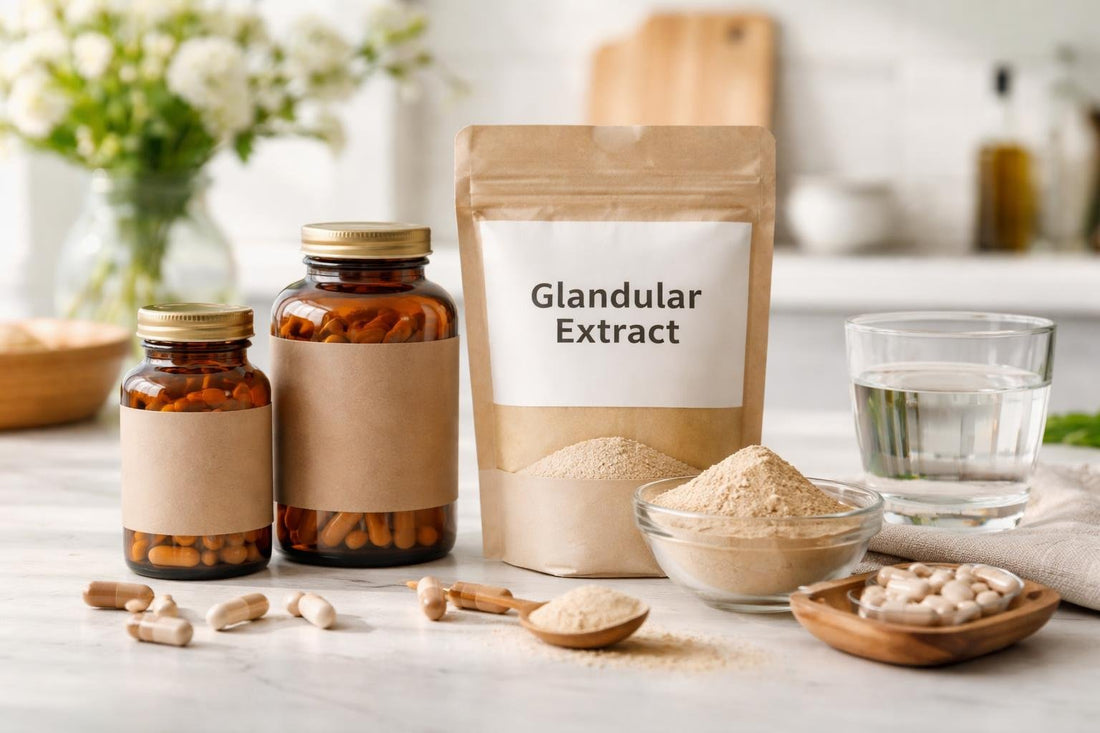 Budget glandular extract supplements capsules and powder in UK