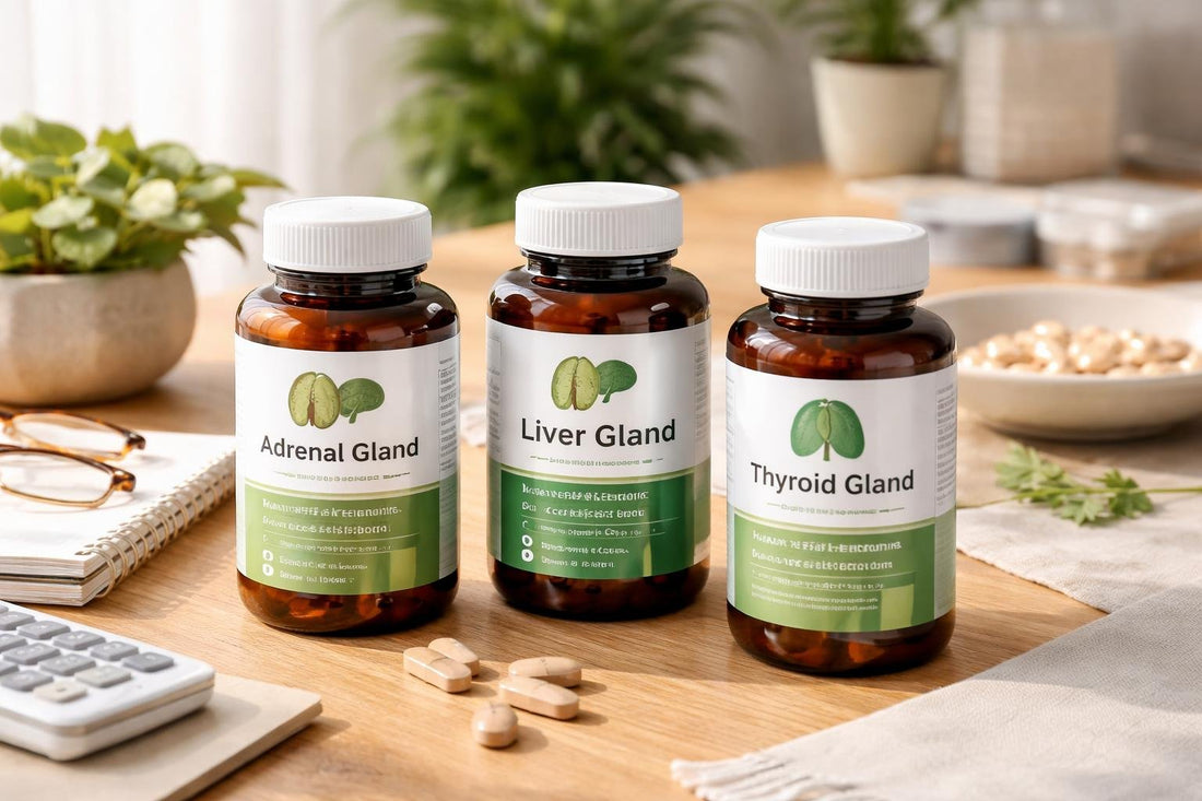 Budget-friendly glandular extracts with clear labels and ingredients