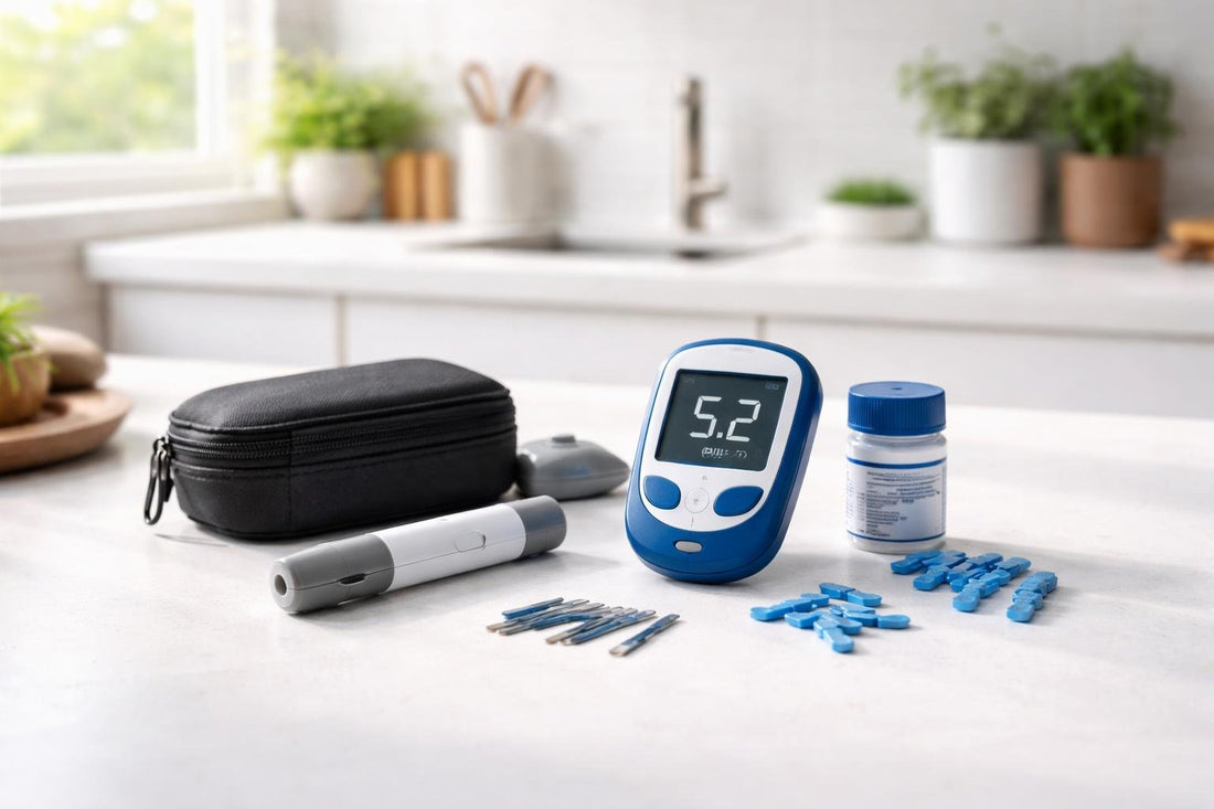 Budget blood glucose meter kit for daily finger-prick checks