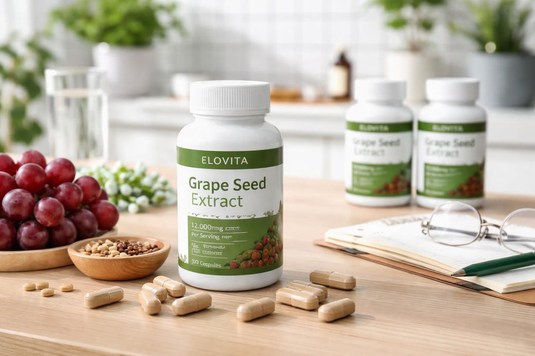 Budget grape seed extract herbal supplements capsules and label checks