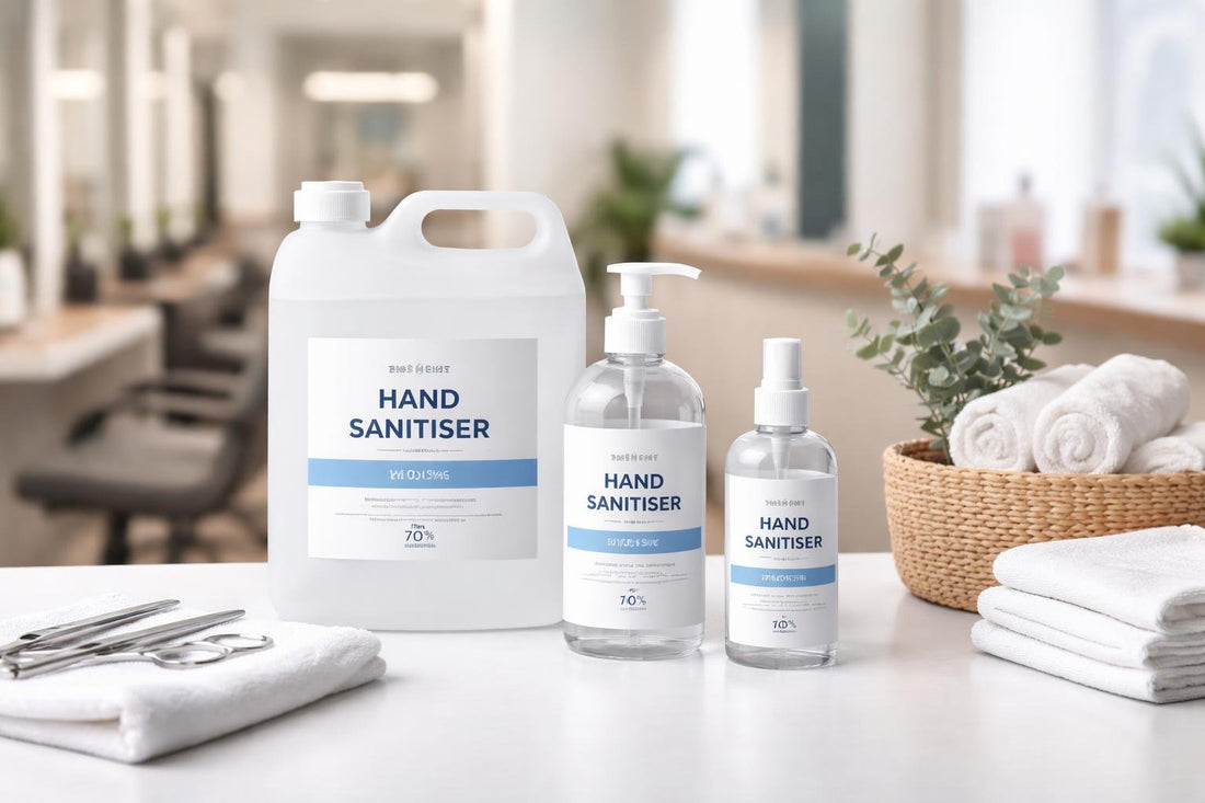 Budget professional hand sanitiser bottles for UK salon use