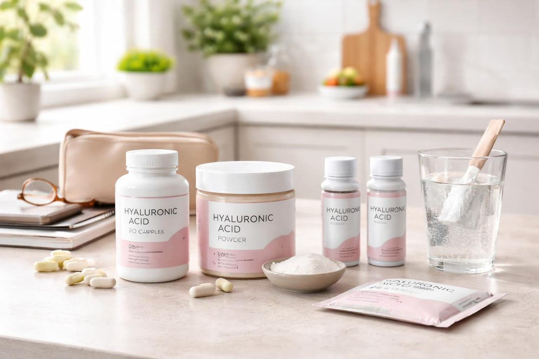 Budget hyaluronic acid supplements and drinks for UK daily routine