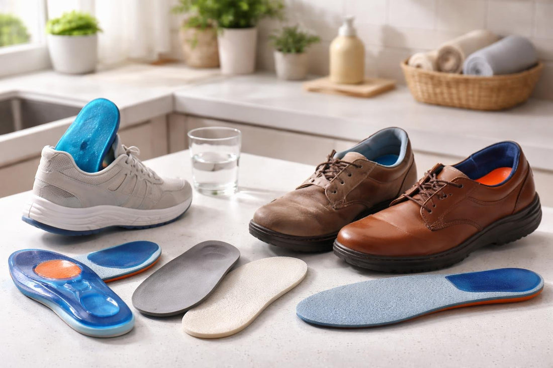 Budget insoles and inserts in trainers and work shoes