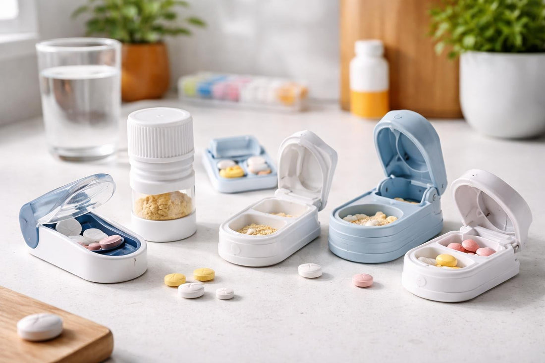 Budget pill crusher and splitter tools for tablet handling