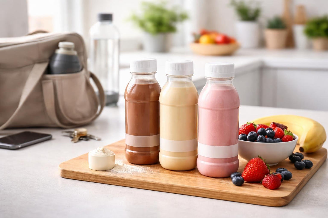 Ready-to-drink protein nutrition shakes for busy UK weekdays