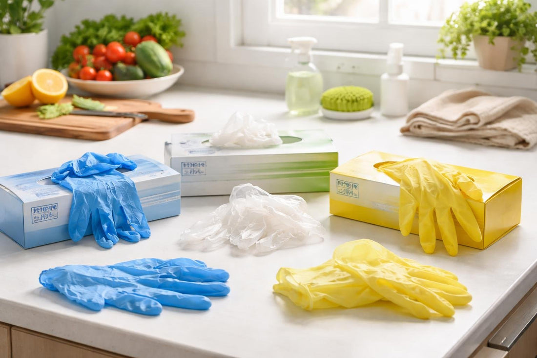 Budget sanitary gloves for kitchen prep and cleaning