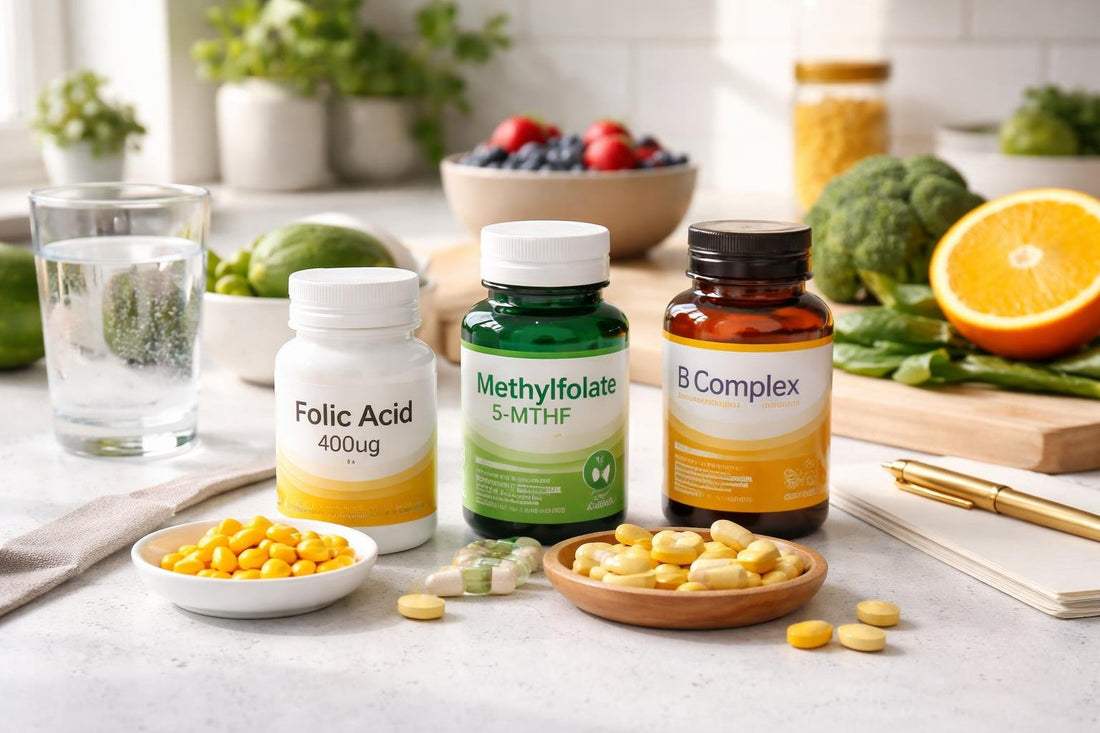 Budget Vitamin B9 folic acid tablets and capsules in UK
