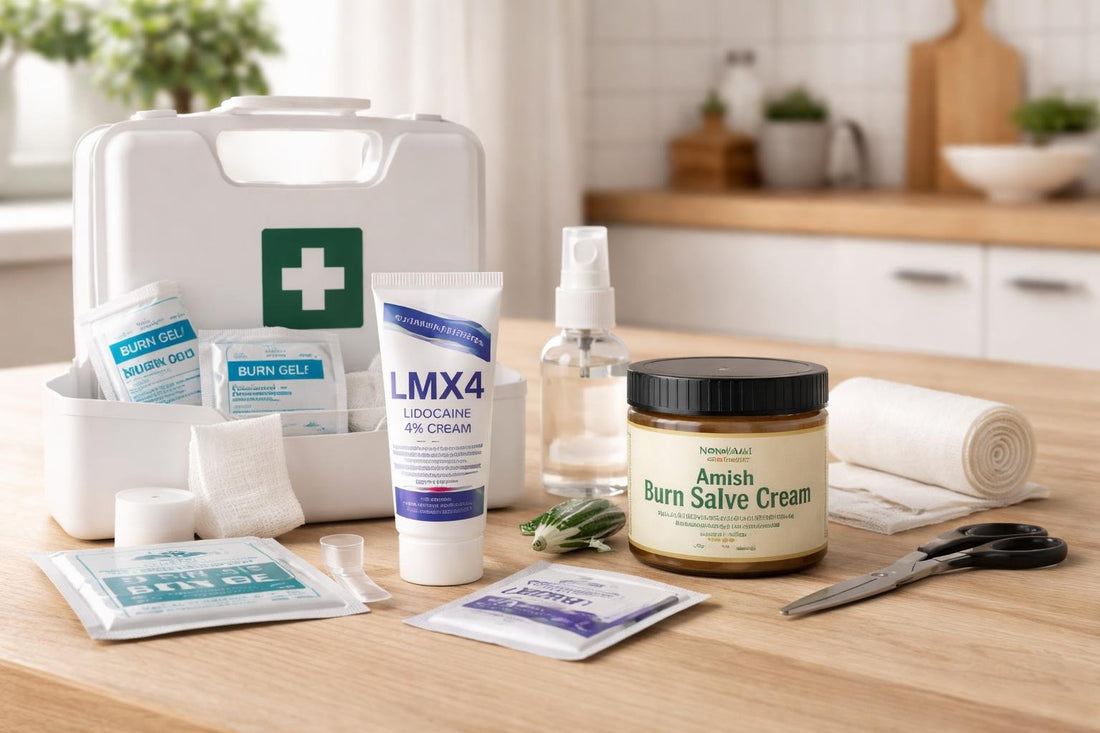 Budget home burn care essentials kit items