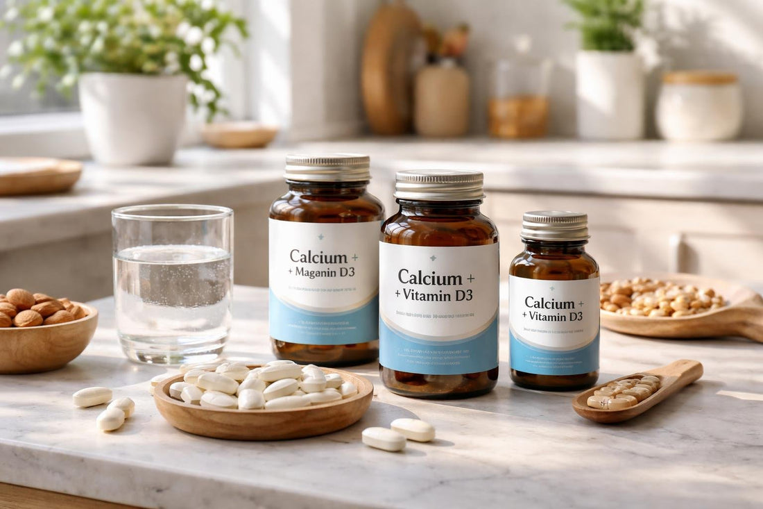 Calcium supplement tablets with vitamin D and magnesium
