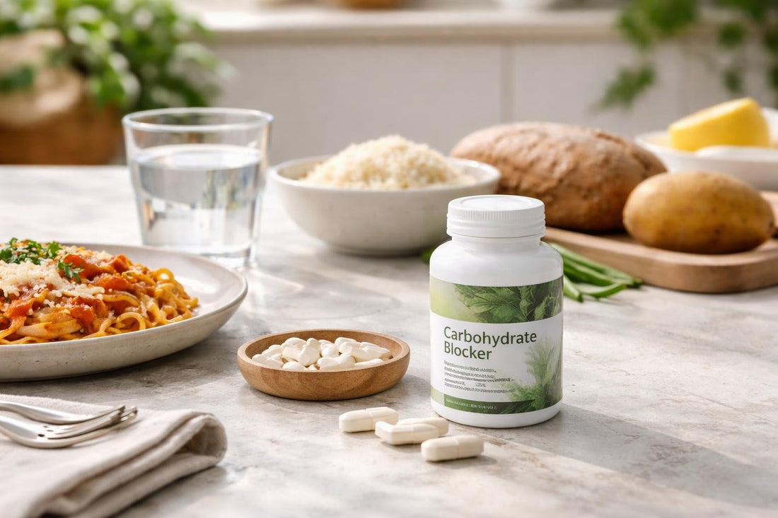 Carbohydrate blocker supplements taken before a starchy meal
