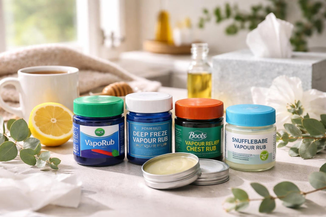 Assorted chest rubs and balms for winter relief