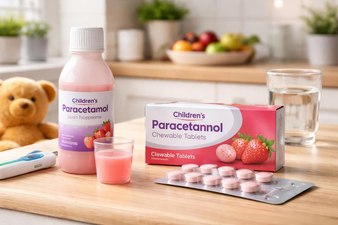 Children’s acetaminophen options: liquid and chewable formats