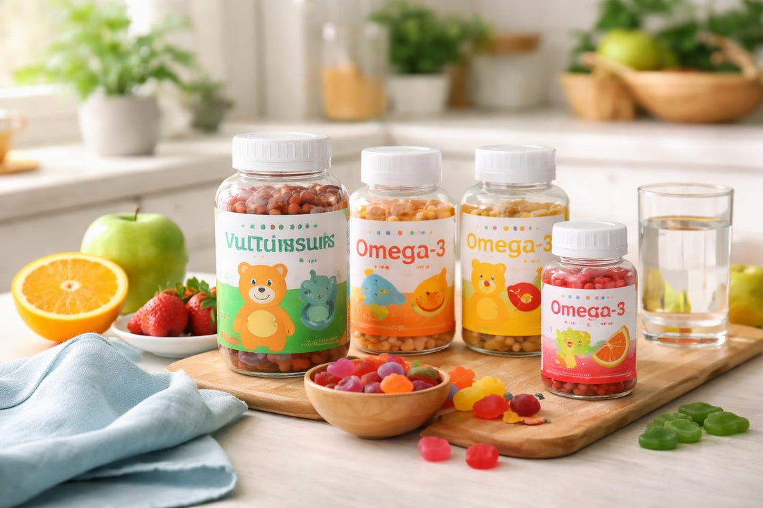 Children's vitamins assortment for picky eaters guidance