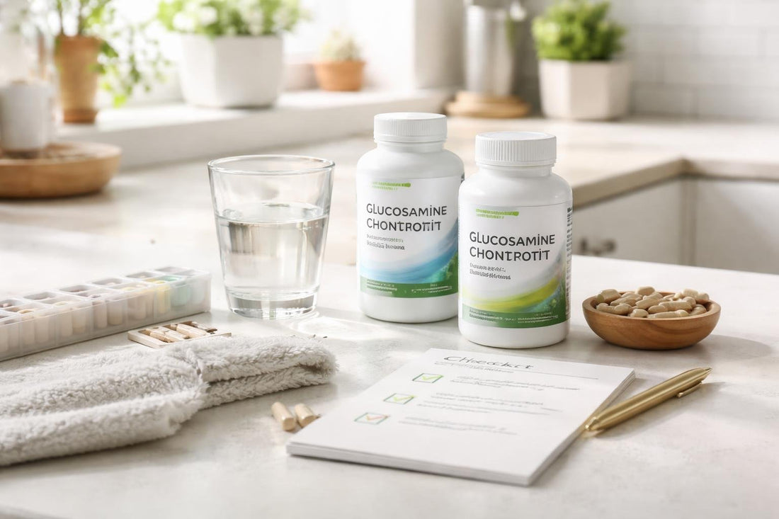 Chondroitin and glucosamine daily routine with quality checklist