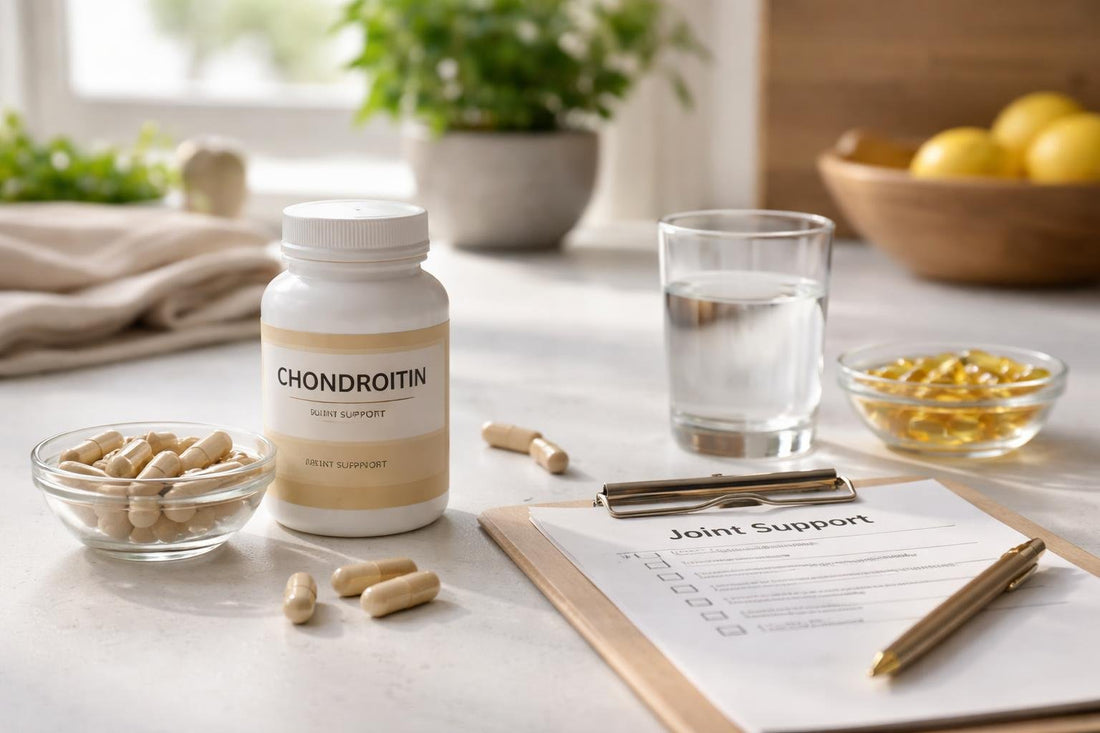 Chondroitin capsules with joint support notes for seasonal mobility