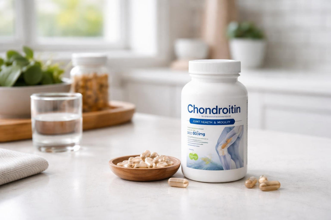 bottle of chondroitin supplements for joint health
