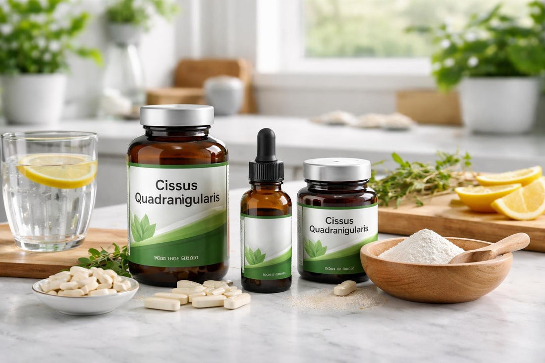 Cissus quadrangularis supplements arranged for beginner and experienced routines