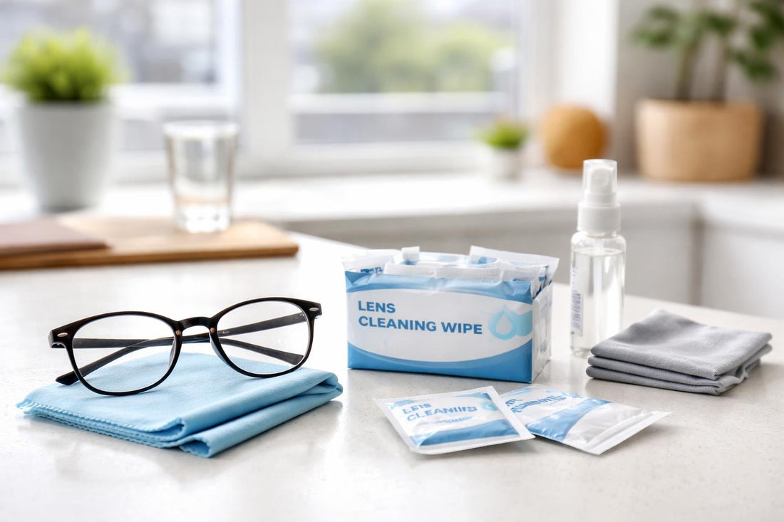 microfibre cloth and lens wipes for glasses