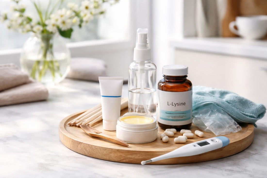 Home cold sore and fever blister treatment kit