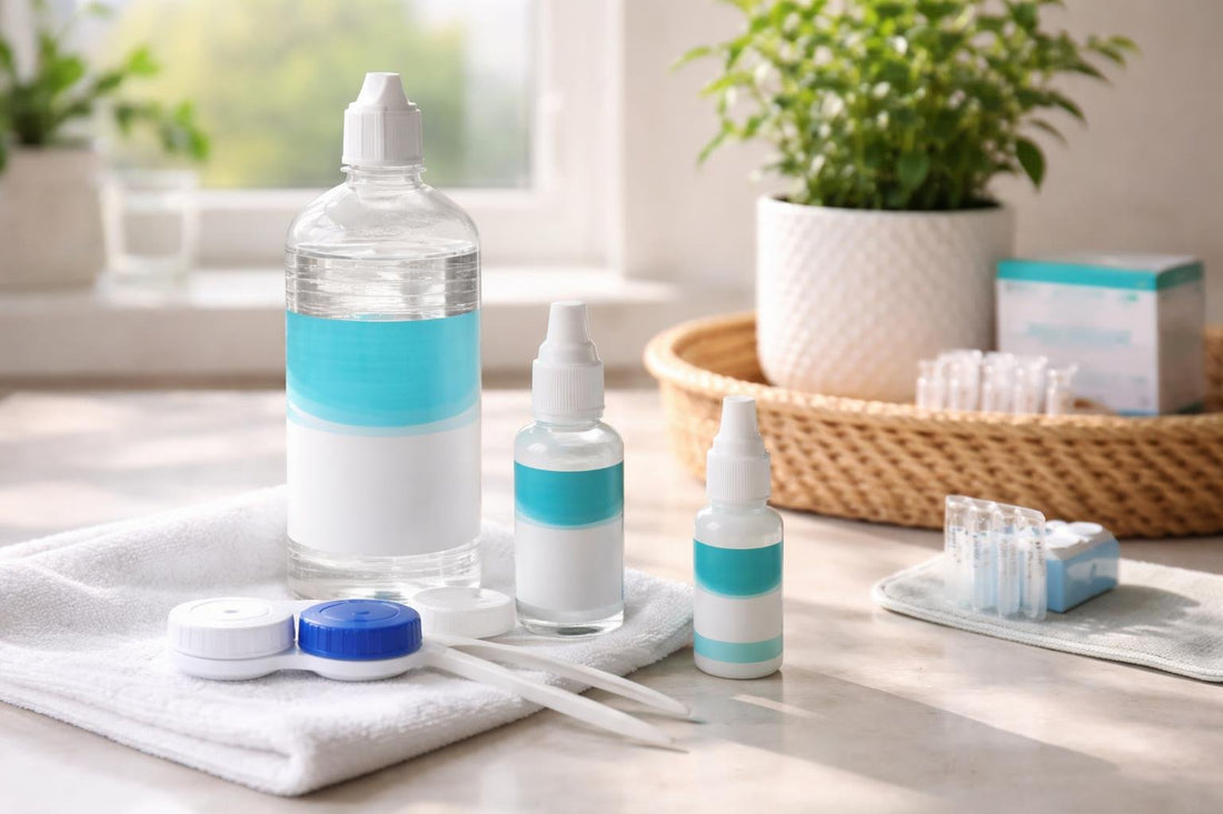 Contact lens cleaning and comfort kit for seasonal dryness