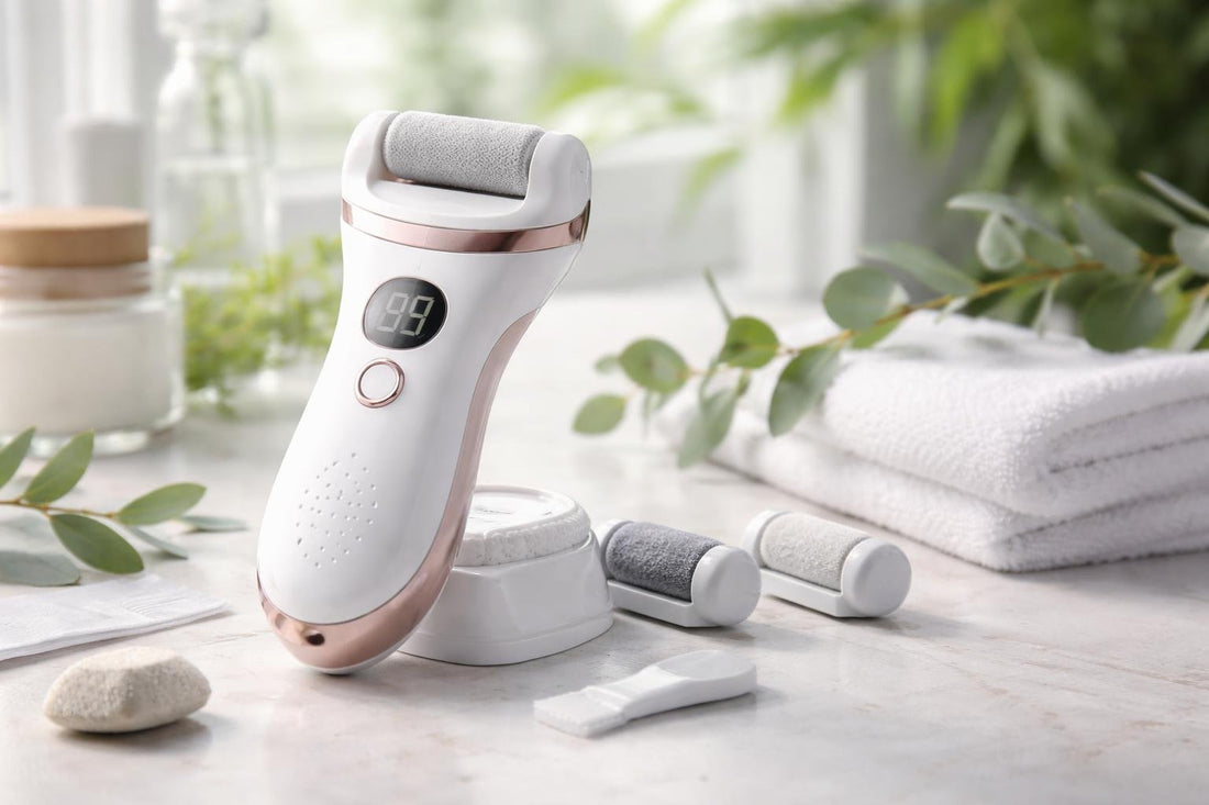 Electric callus remover for sensitive feet close-up