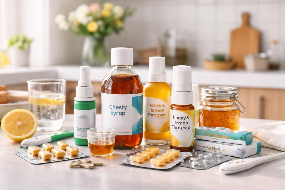 Family cough and cold medicine collection items