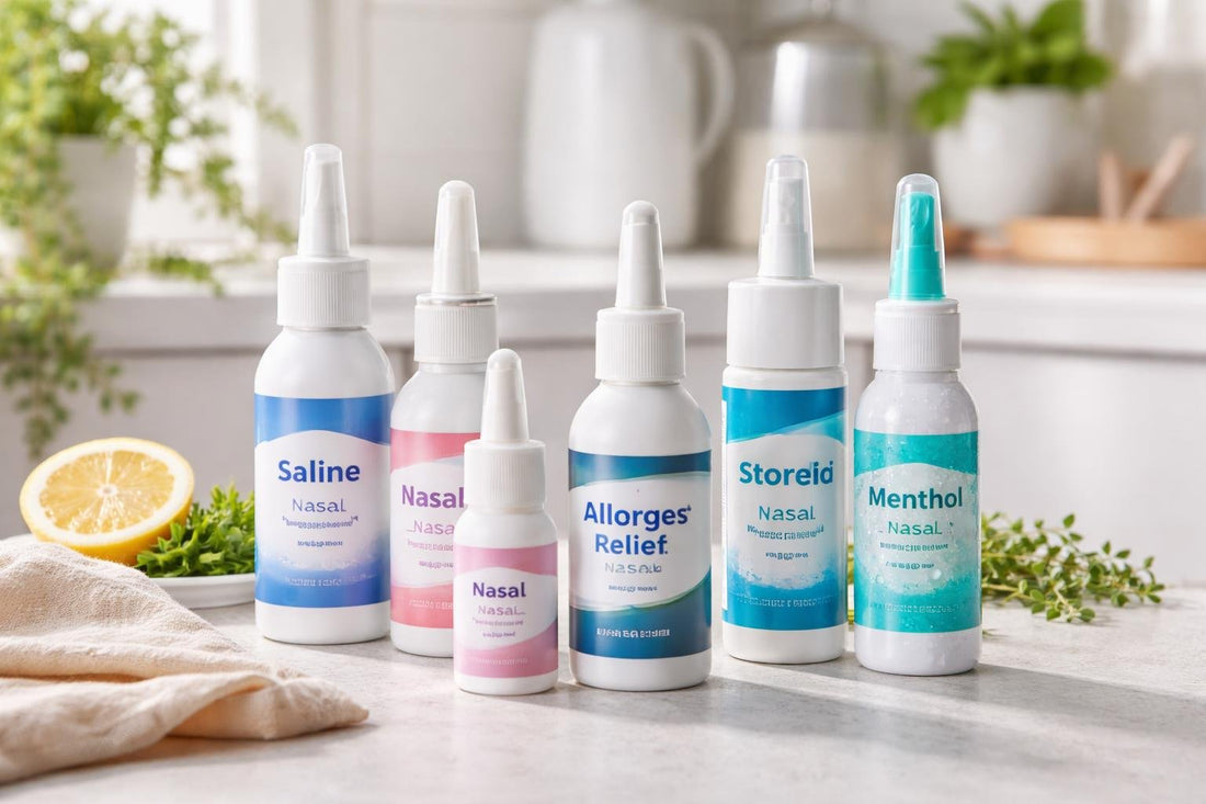 Selection of decongestant nasal sprays for winter congestion relief