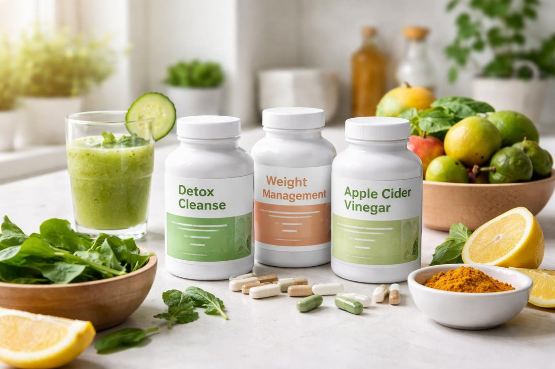 Detox supplements and healthy foods for beginners