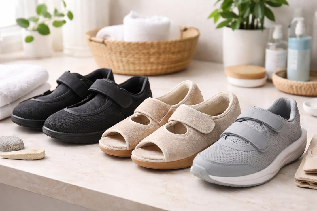 Diabetic foot care shoes and slippers