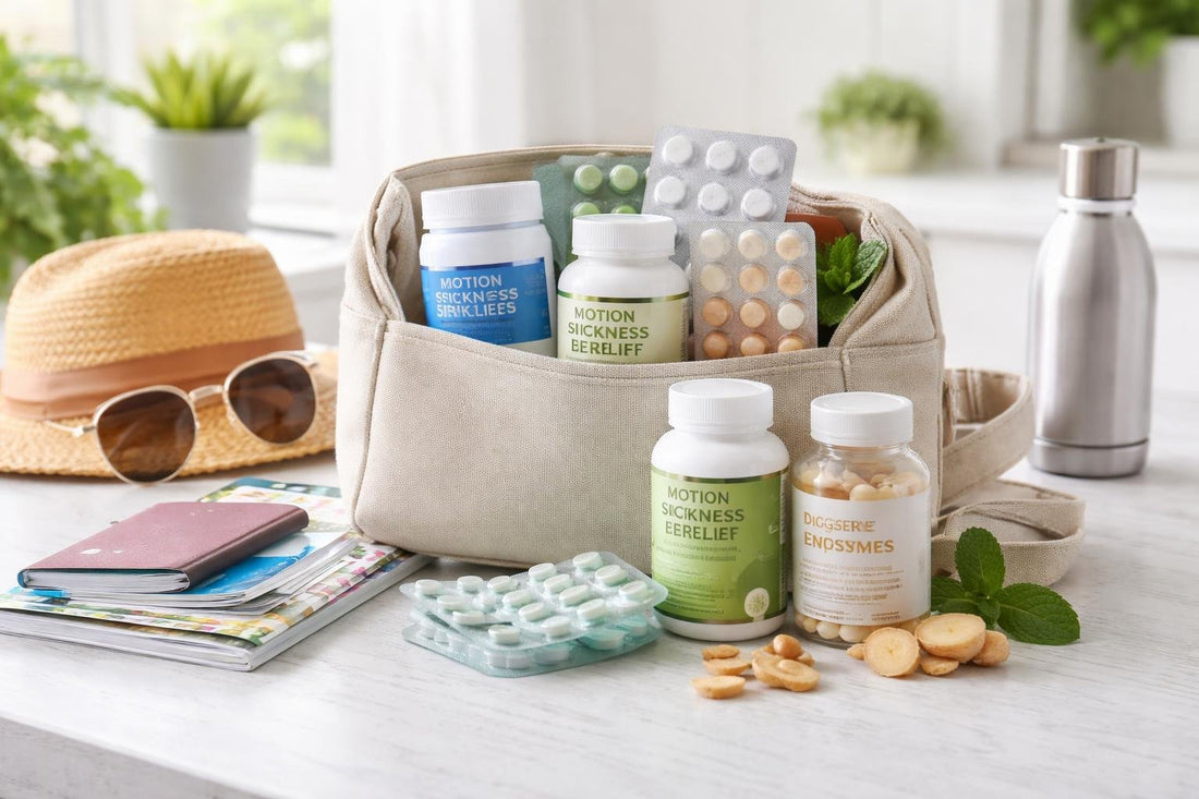 Travel medicine kit for digestion and nausea