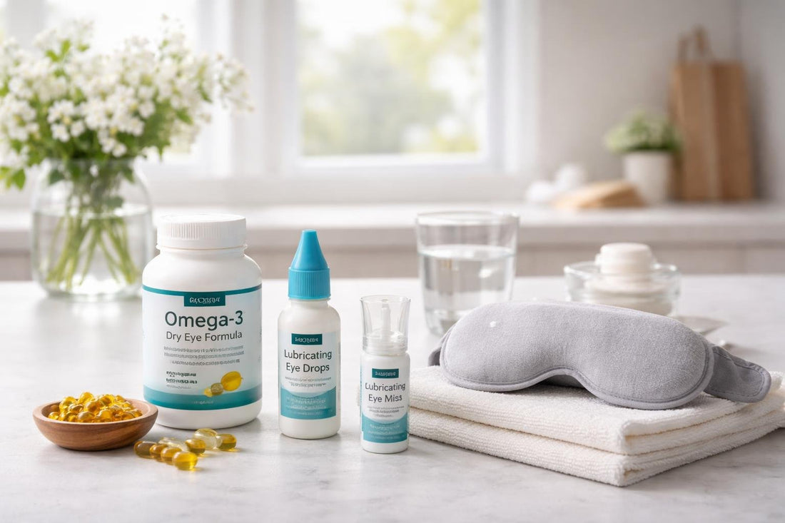 Dry eye relief essentials laid out for daily comfort